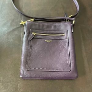 Coach cross body purse. Purple leather
